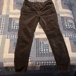 Gray American Eagle Corduroy Pants Stretch